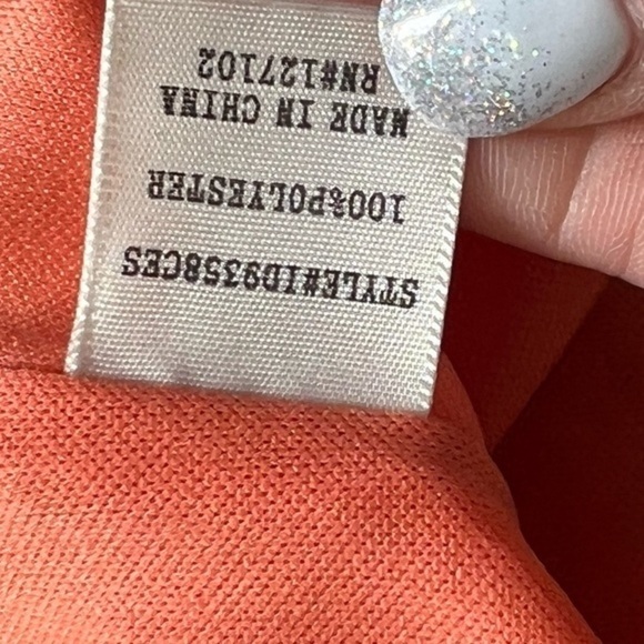 Pink Owl Orange Sleeveless Dress with Circle Pattern - Picture 6 of 15